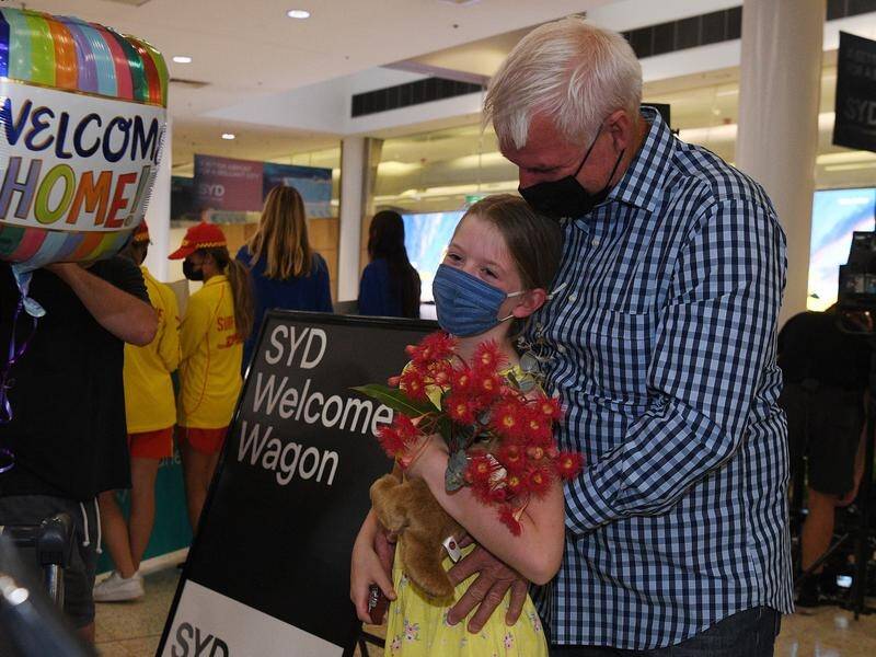 There have been happy scenes at Sydney Airport as international borders reopened after two years.