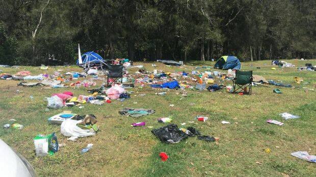 Lost Paradise attendees left behind usable camping equipment as well as tonnes of rubbish. Photo: supplied
