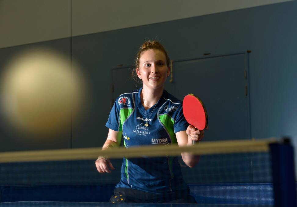 Former Hamilton table tennis player Melissa Tapper is about to become the first Australian to achieve both Paralympics and Commonwealth Games status. Picture: THE AGE