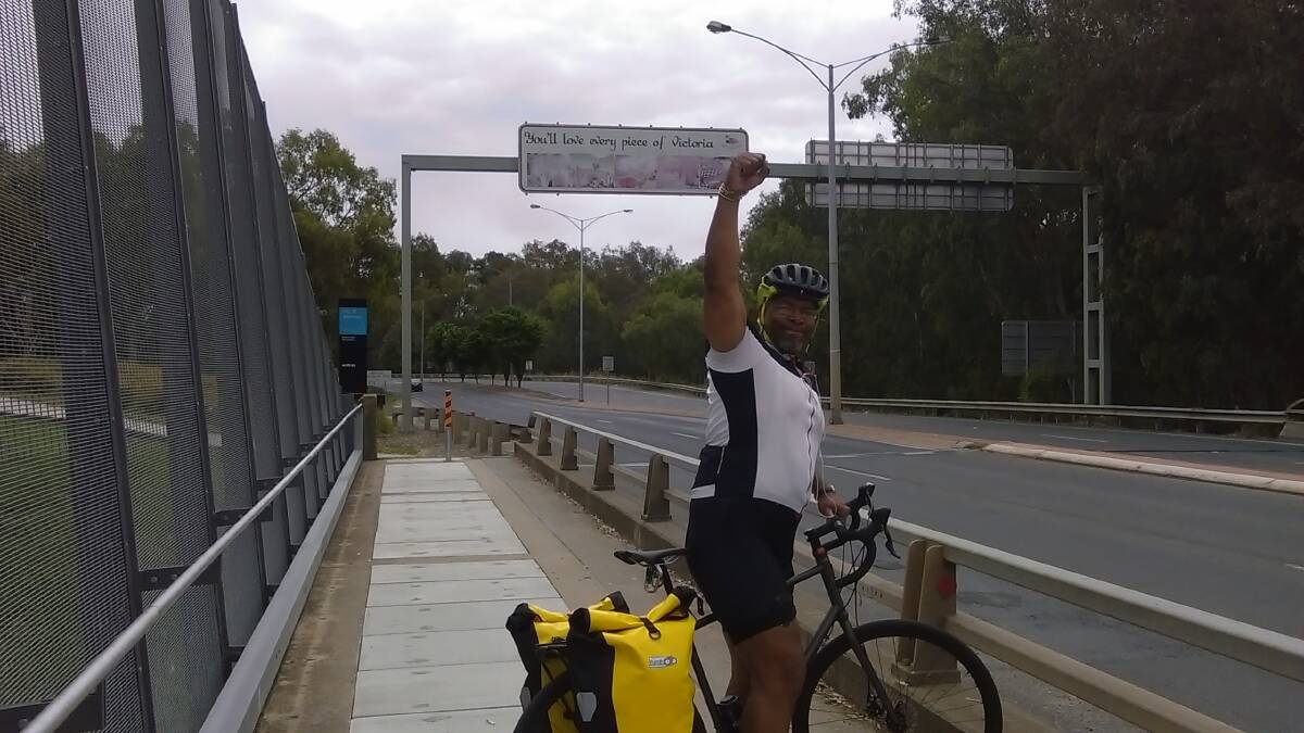 David Sylvester is cycling from Sydney to Melbourne to inspire people. Picture: contributed