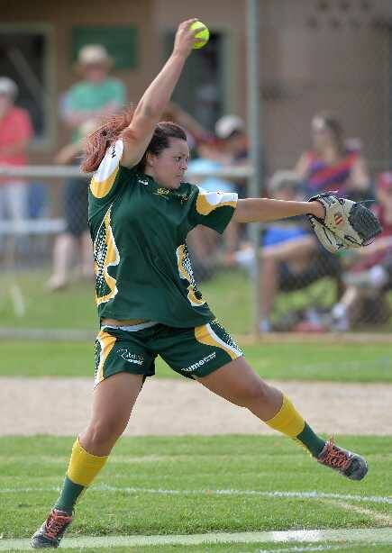 A GRADE: South Wagga pitcher Montana Kearnes. Picture: Michael Frogley
