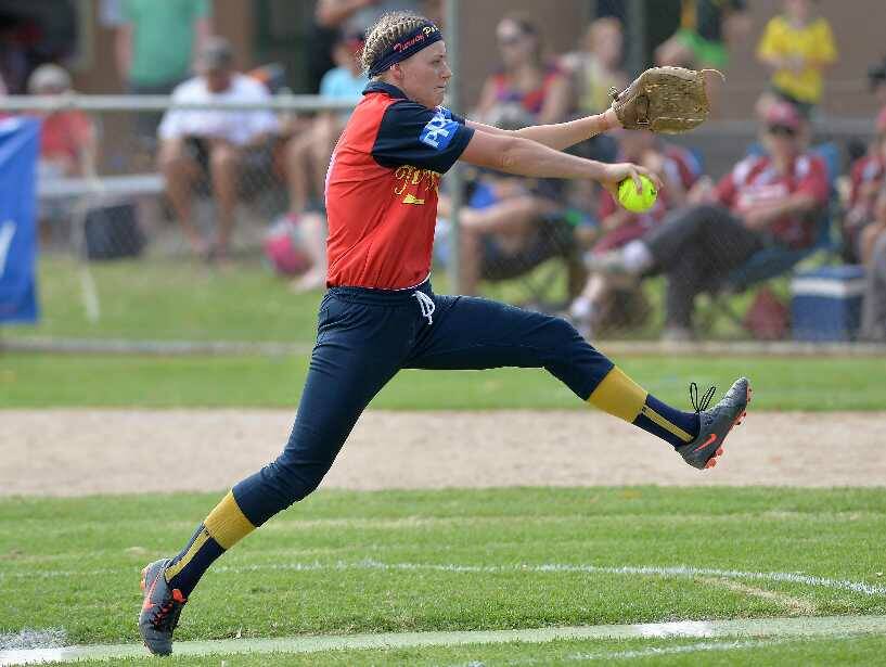 A GRADE: Turvey Park pitcher Kate Johnson. Picture: Michael Frogley
