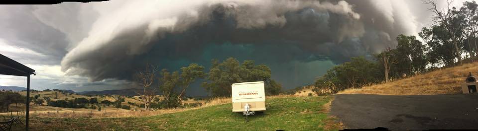 Picture by Kyle Jeffree. "Tumut just before the storm."