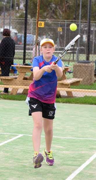 Sophie Bourne playing for South Wagga Saints Division 1C. Picture: Jacinta Coyne