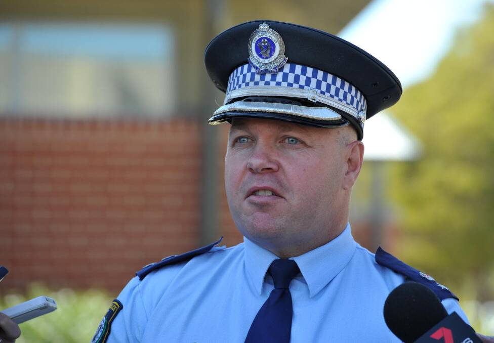 Wagga Local Area Commander Superintendent Bob Noble described the past two weeks as the worst experienced since post the war, when he briefly addressed the media in Lockhart on Tuesday. Picture: Michael Frogley