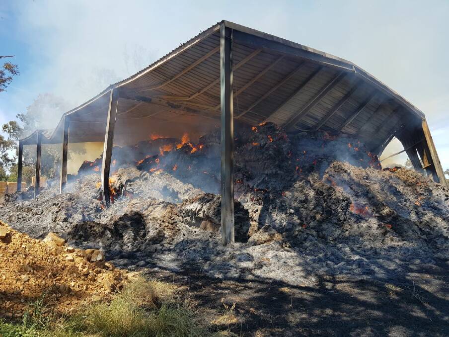 Holbrook hay shed blaze burns through $200,000