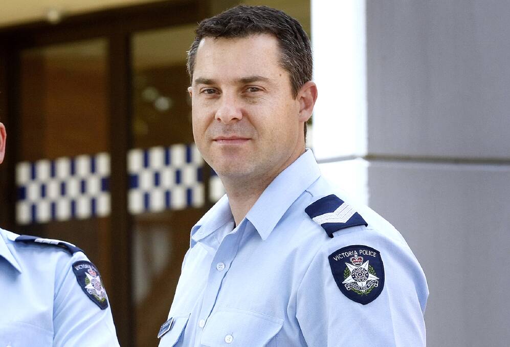 NEW: Then-Sergeant Graeme Simpfendorfer in his new Wodonga role in 2008. 