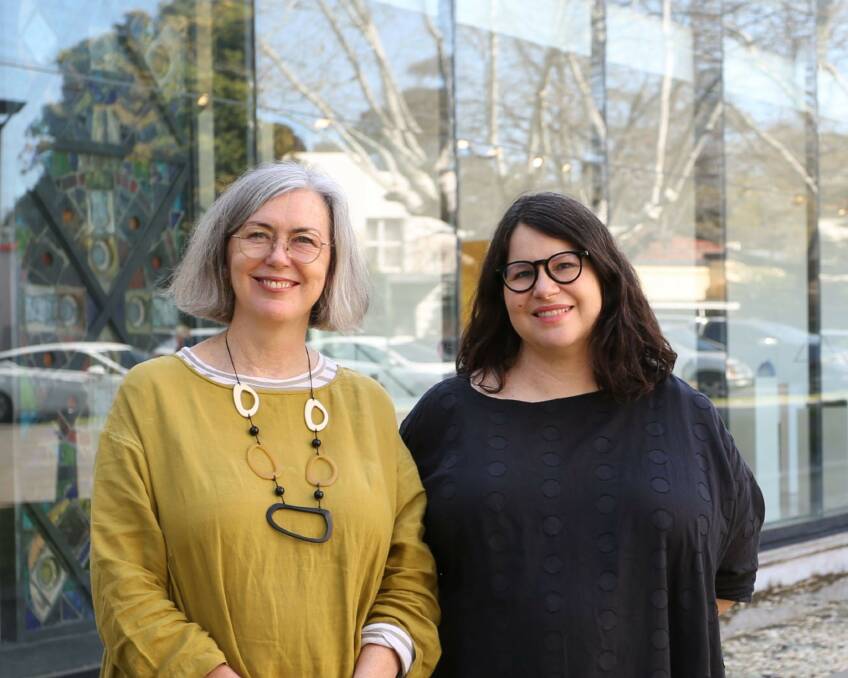 Acting director Dr Lee-Anne Hall (left) with ongoing director Caroline Geraghty (right). Image courtesy Wagga Wagga Art Gallery.
