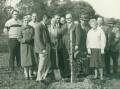 PLANT: Wagga City Council Parks Committee, led by Vice-Chairman R J Harris and Parks and Gardens Curator Tom Wood, planting a tree in 1963, probably during the establishment of Waggas Botanic Gardens. Picture: Sherry Morris