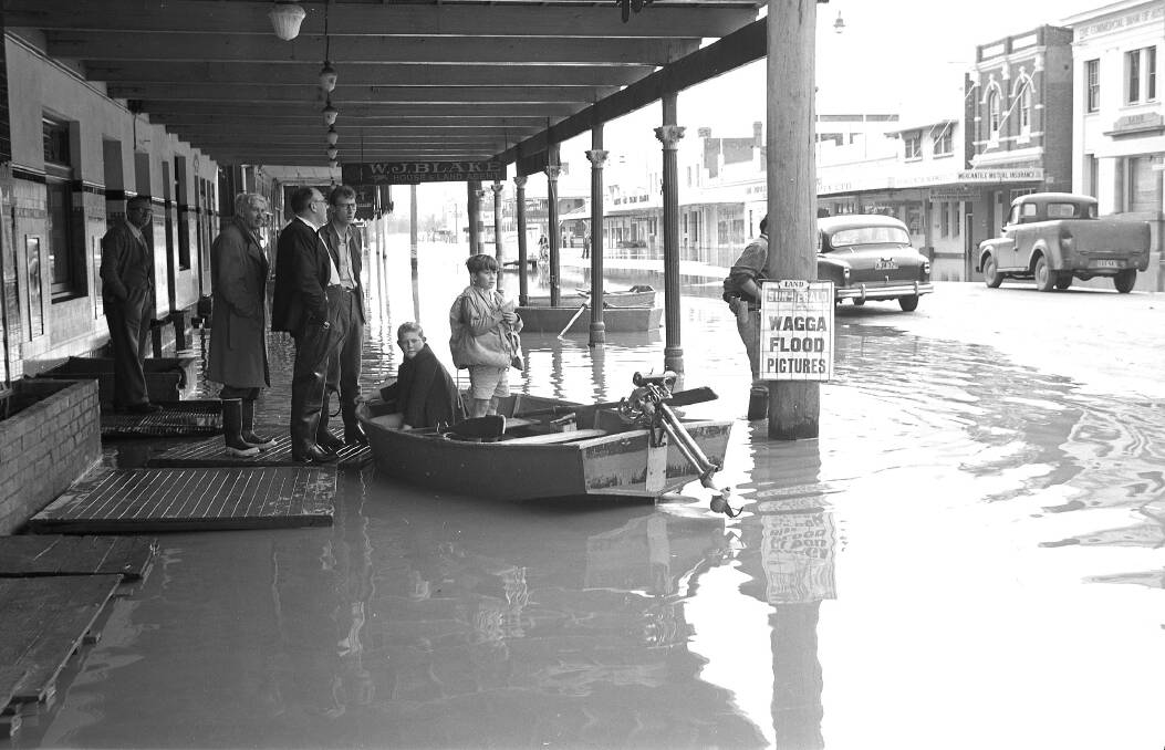 UNDER WATER: Flood waters outside the Pastoral Hotel in Fitzmaurice Street, 1956. Picture: CSURA Lennon Collection