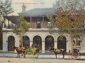 MAIL: An early coloured postcard featuring the old Wagga Post Office, which was built in 1885.