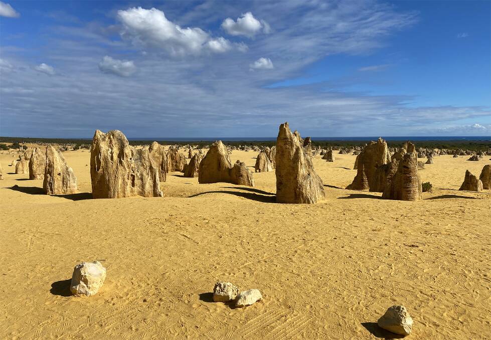 TOURIST MECCA: The Pinnacles north of Perth, strange eroded rock formations spread over a massive area.