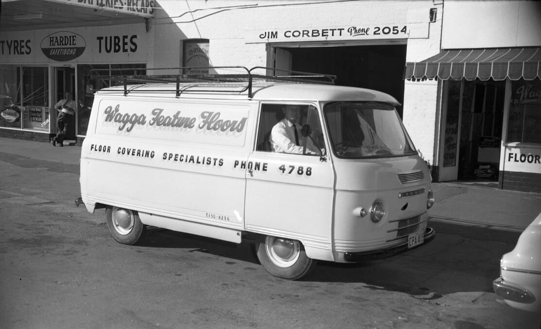 BUSINESS: Wagga Feature Floors van outside their showrooms in Fitzmaurice Street. Picture: CSURA Lennon Collection RW1574.245