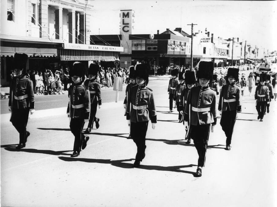 HISTORIC: Henschke School Irish guards marching down Fitzmaurice St (RW1574.559). Photo: Supplied