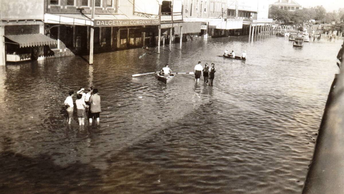 UNDER WATER: A Flood in Fitzmaurice Street in March 1950. Photo: Sherry Morris Collection