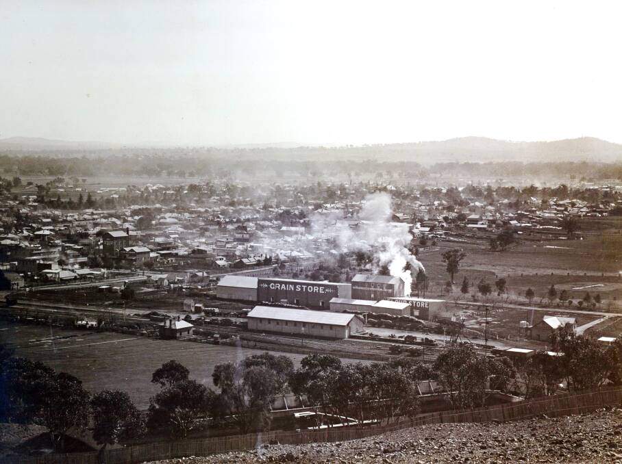 VIEW: Wagga in the early 1900s as viewed from the reservoir on Willans Hill. Photo: Anthony Brunskill Album, Museum of the Riverina.