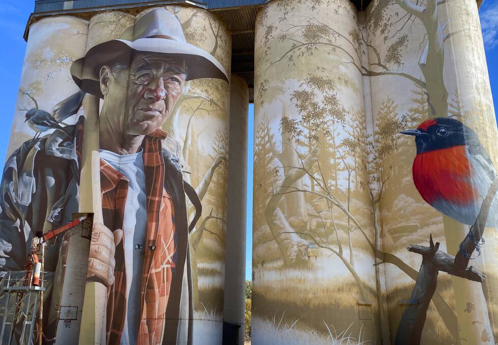 SILO ART: Outstanding example in Wirrabara (SA) by Melbourne artist Sam Bates.