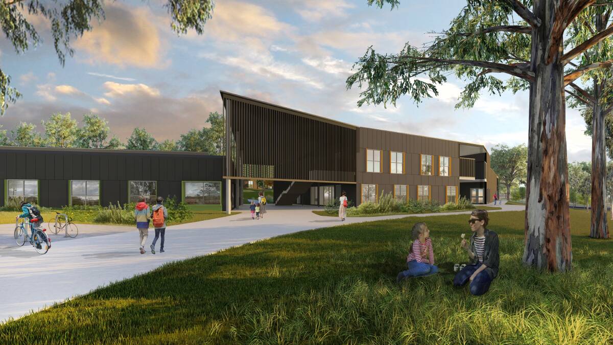 PLANS IN PLACE: Artist impressions of the proposed new primary school have been released for public feedback, showing modern building designs and green spaces. Picture: Contributed