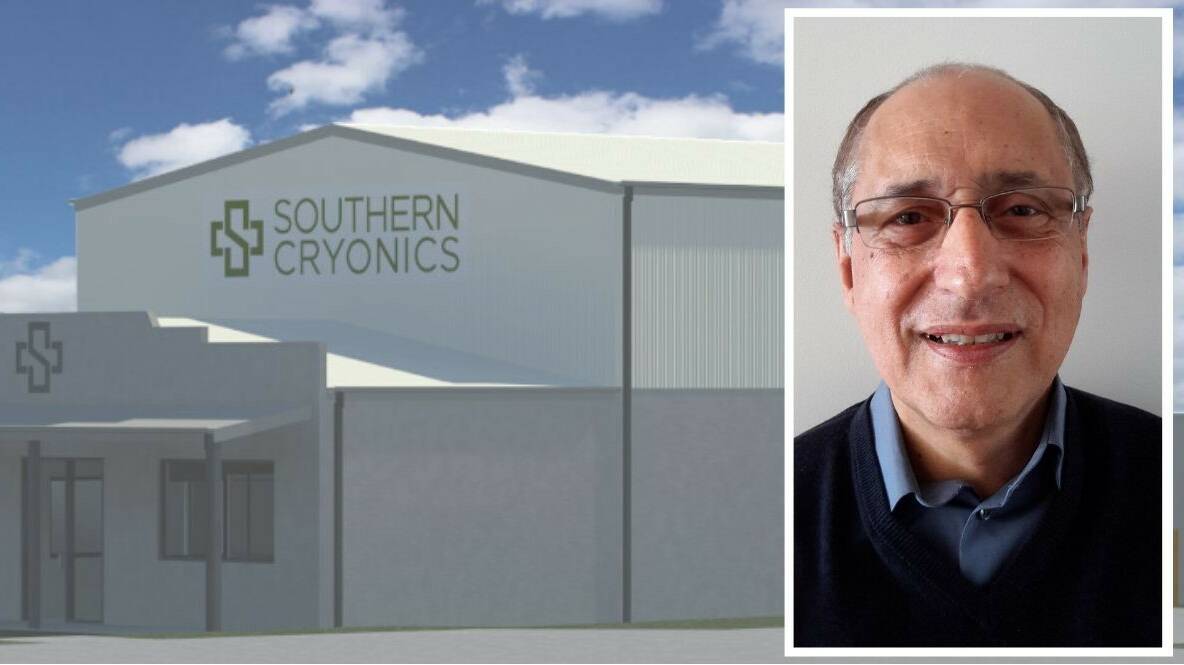 Peter Tsolakides is a founding member of Southern Cryonics which is being built at Holbrook. Pictures: Contributed