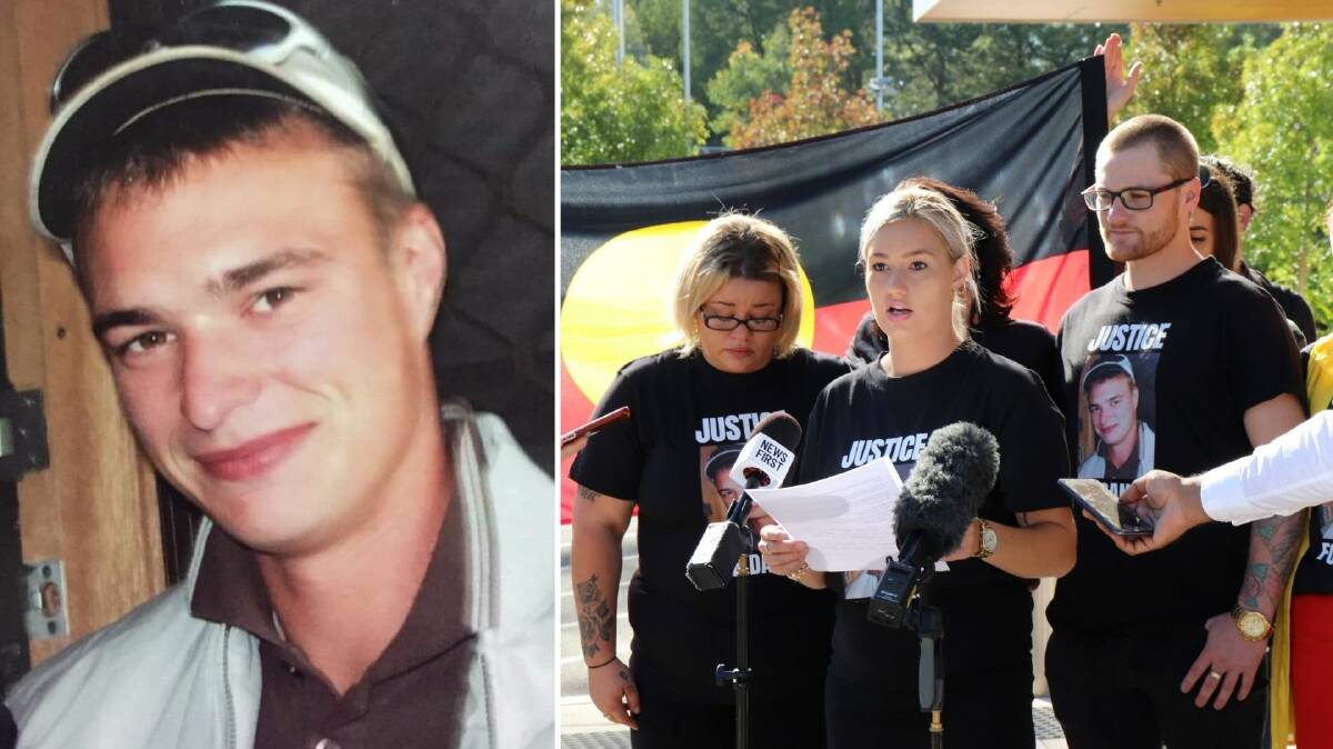 CAUSE FOR CHANGE: Nikita House addresses the media over the loss of her brother Danny Whitton (left) in custody. Pictures: Contributed, ALS NSW/ACT