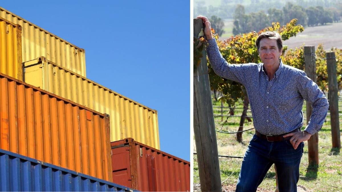 LEFT IN LURCH: Tim McMullen from Borambola Wines says he currently has shipping containers full of wine docked in Shanghai, unable to be delivered to the Chinese market. Picture: Shutterstock, Les Smith