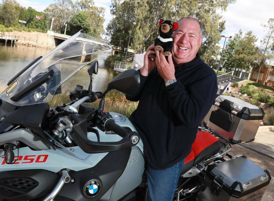 READY SET RIDE: Paul Dawson is ready to start collecting toys this weekend, and spread some festive cheer. Picture: Les Smith