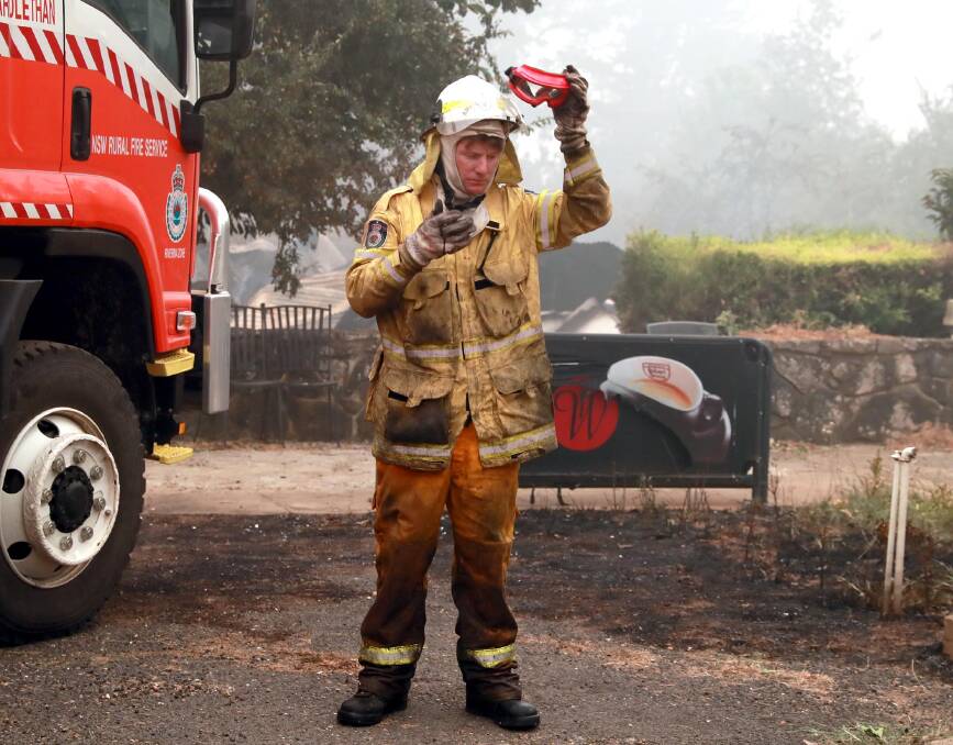 The Black Summer Bushfires devastated towns like Batlow, with firefighters working tirelessly to battle the blazes. Picture: Les Smith