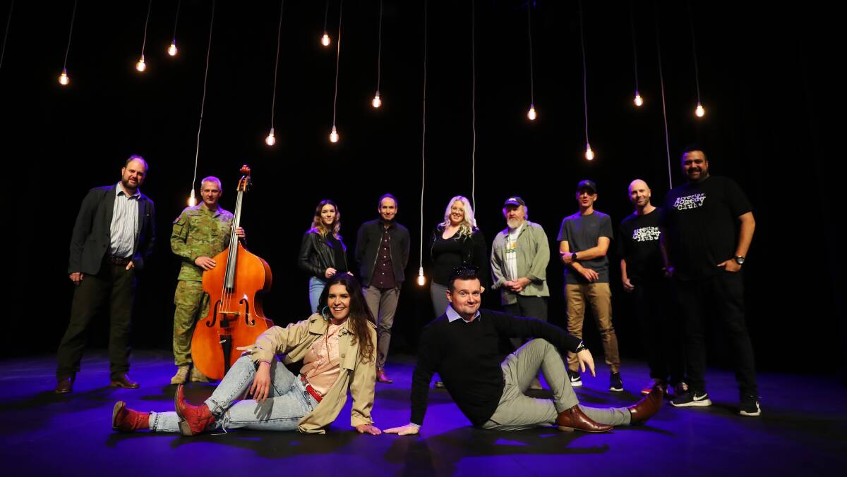 BREAK A LEG: Fanny Lumsden and Jamie Way, with the range of Riverina performers backing them, are ready to open the new series of live shows at Wagga Civic Theatre. Picture: Emma Hillier