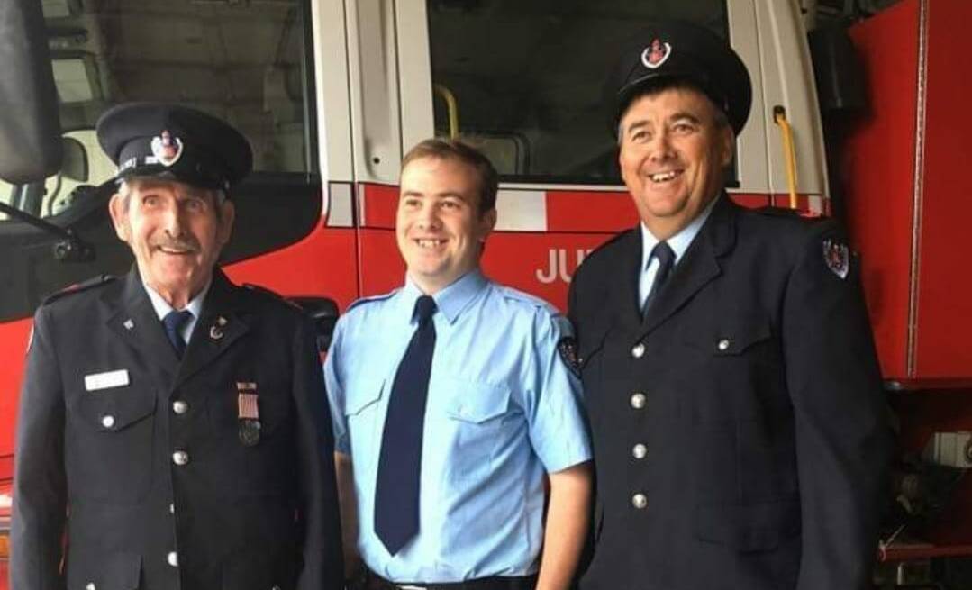 IN THE GENES: Barry Smith's passion for the job rubbed off on his son Jarrod and grandson Sean who both became a part of the brigade too. Picture: Contributed