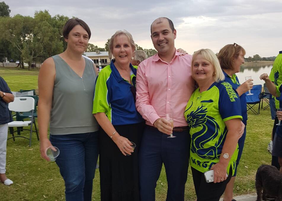 Angela Storken, Julie Whitely, Nic Carusella and Sylvia O’Connell of the Bidgee Dragons celebrate the opening of the new shed.