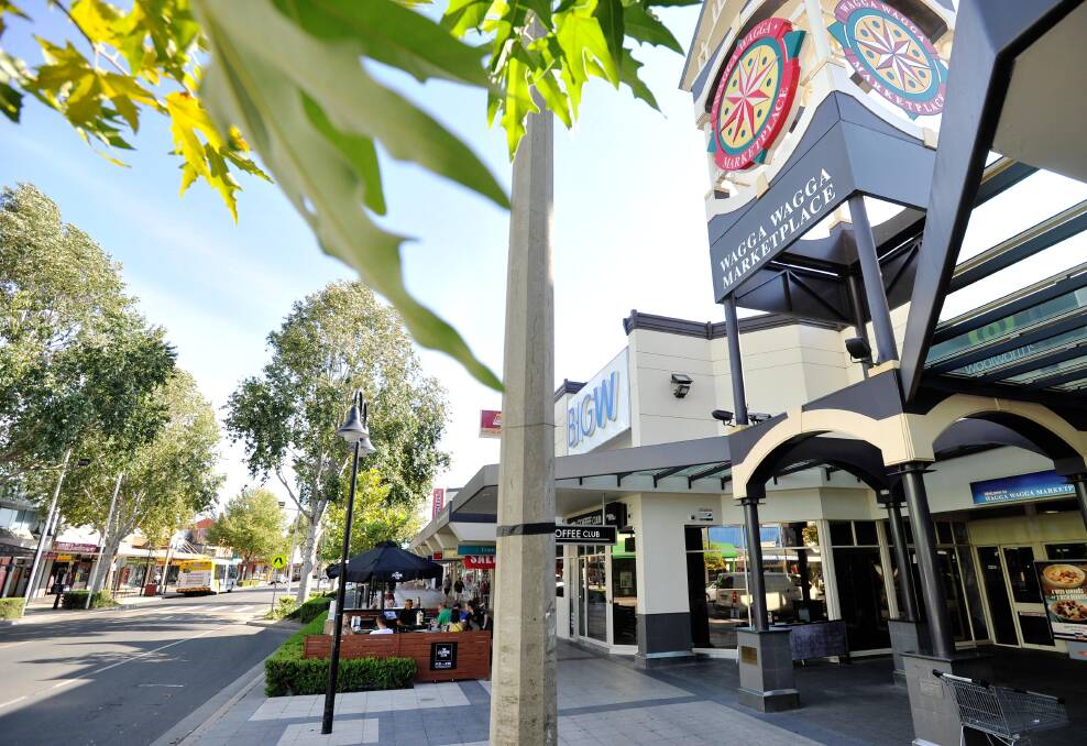 Wagga's Baylis Street is the focal point of the city's retail and dining. 