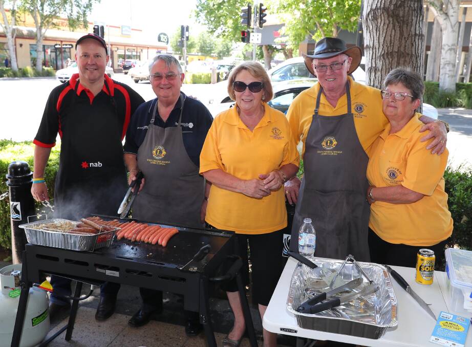 THROWBACK to the Lions Club holding a barbecue in 2017 with Gloria Pascoe from South Wagga Lions/Ronald McDonald House, Ollie Henderson and Michelle Henderson also South Wagga Lions raising funds for whitegoods for Ronald McDonald House.