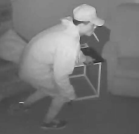 The man caught breaking into Fabian Clarke's home was seen with what Mr Clarke believed to be a torch in his mouth on their security camera footage. Picture: Contributed by Fabian Clarke