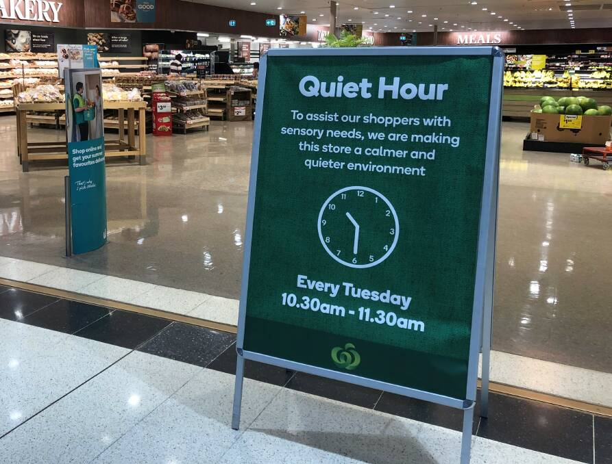 QUIET HOUR: Woolworths stores across Wagga reduce sensory stimulation for one hour every Tuesday at 10.30am to accommodate for all community members. Picture: Jessica McLaughlin