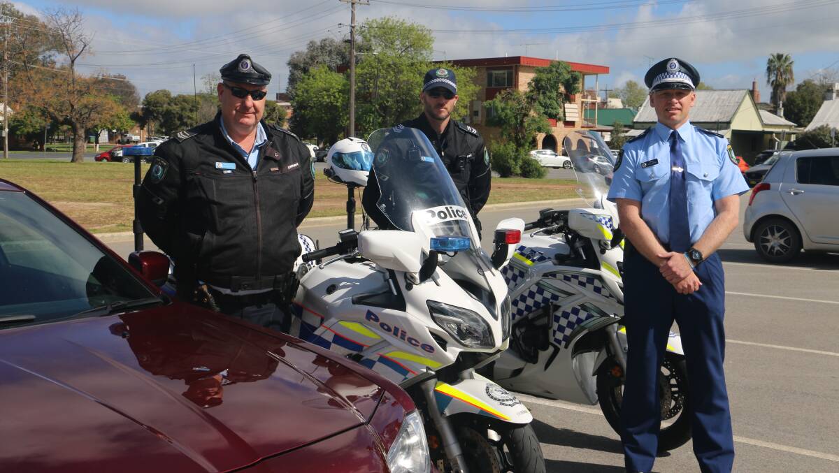 DRIVERS WARNED: Highway Patrol staff like Senior Constable Craig Prestage, Leading Senior Constable Jamie Mooney and Acting Inspector Ben Smith will be out in force targeting drink and drug drivers. Picture: Jessica McLaughlin