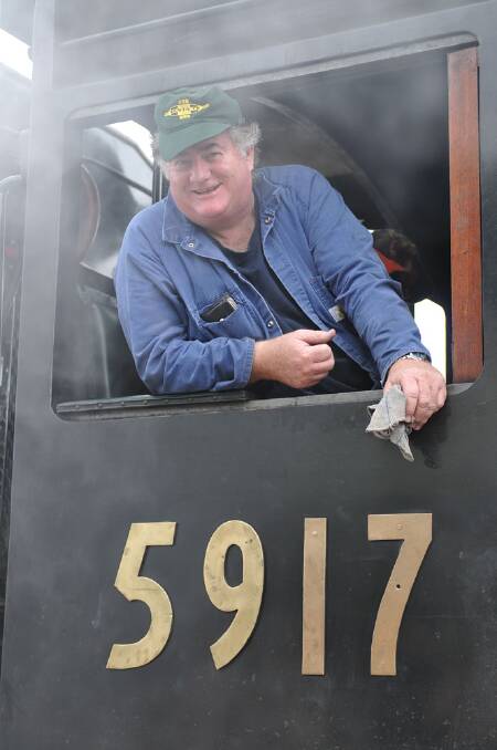 Richard Whitford with the 5917 Picnic Train. Picture: Supplied