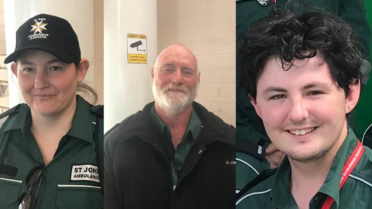 WAGGA SUPPORT: St John Ambulance's Wagga Airport volunteers with Rebbecca Fullwood, Jeffrey Withers and team leader Nicholas Castles. Pictures: Contributed