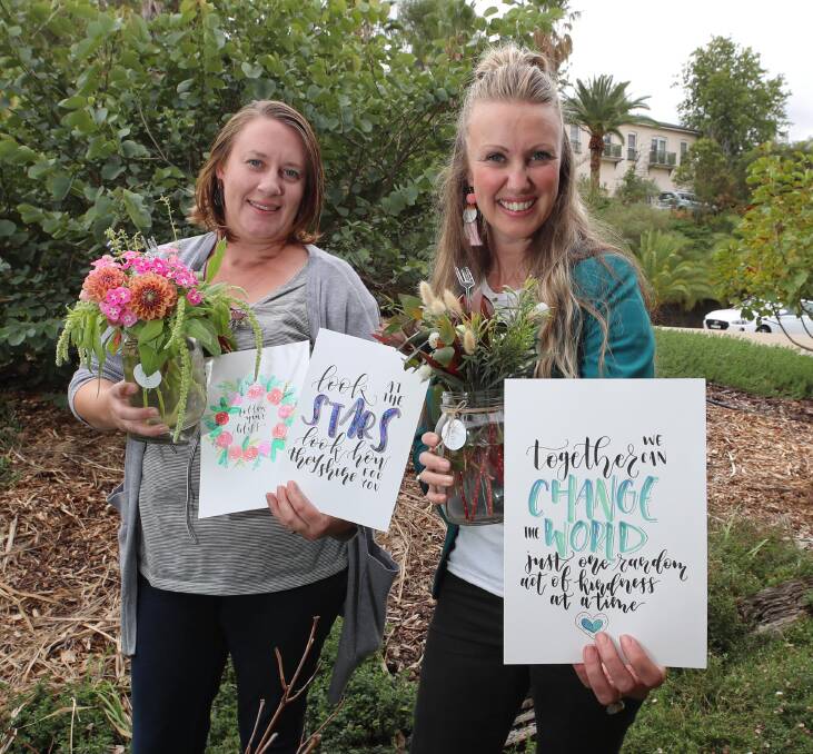 LITTLE THINGS: Tracey Haddril and Kate Bower want to help bring a smile to the faces of those least expecting it. Picture: Les Smith