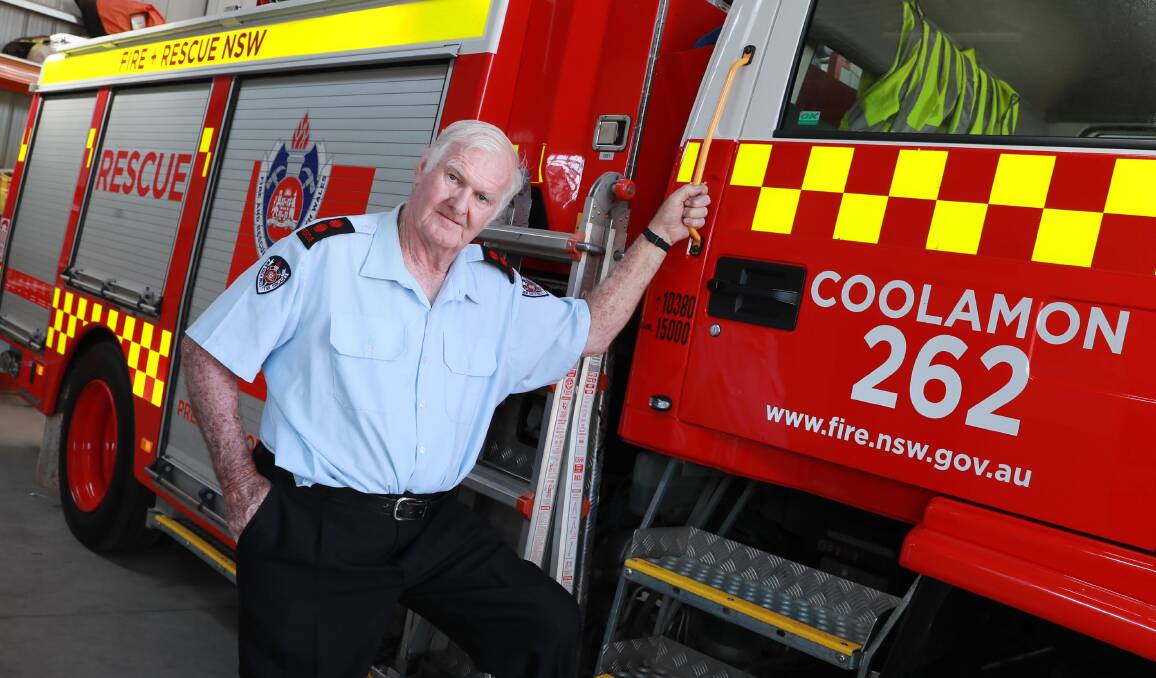END OF AN ERA: Phillip Furnell is saying goodbye to his crew at Coolamon Fire and Rescue after serving 22 years as their Captain. Picture: Les Smith