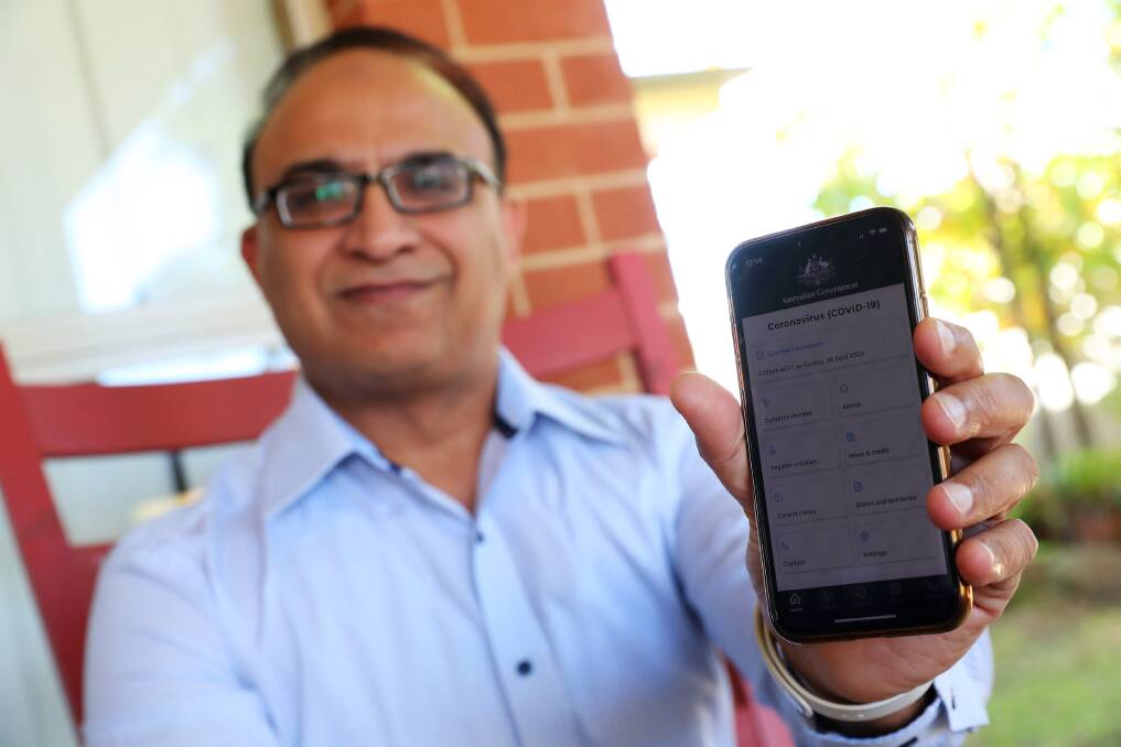 SAFETY VS SECURITY: Technology expert Tanveer Zia suggests caution when downloading the COVID Safe app. Picture: Emma Hillier