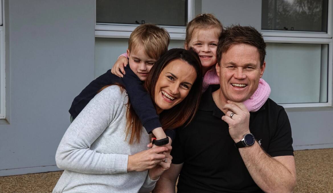STICKING TOGETHER: Carly and Jeff Millar with Charlie, 5, and Zara, 3, enjoy spending time together as a family. Picture: Contributed
