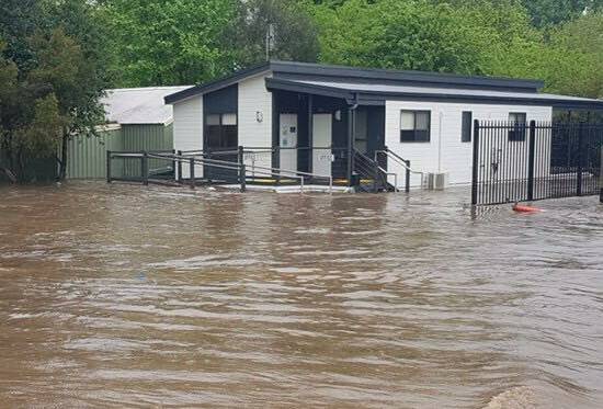 Flooding in Tumbarumba. Picture: Snowy Valleys Council