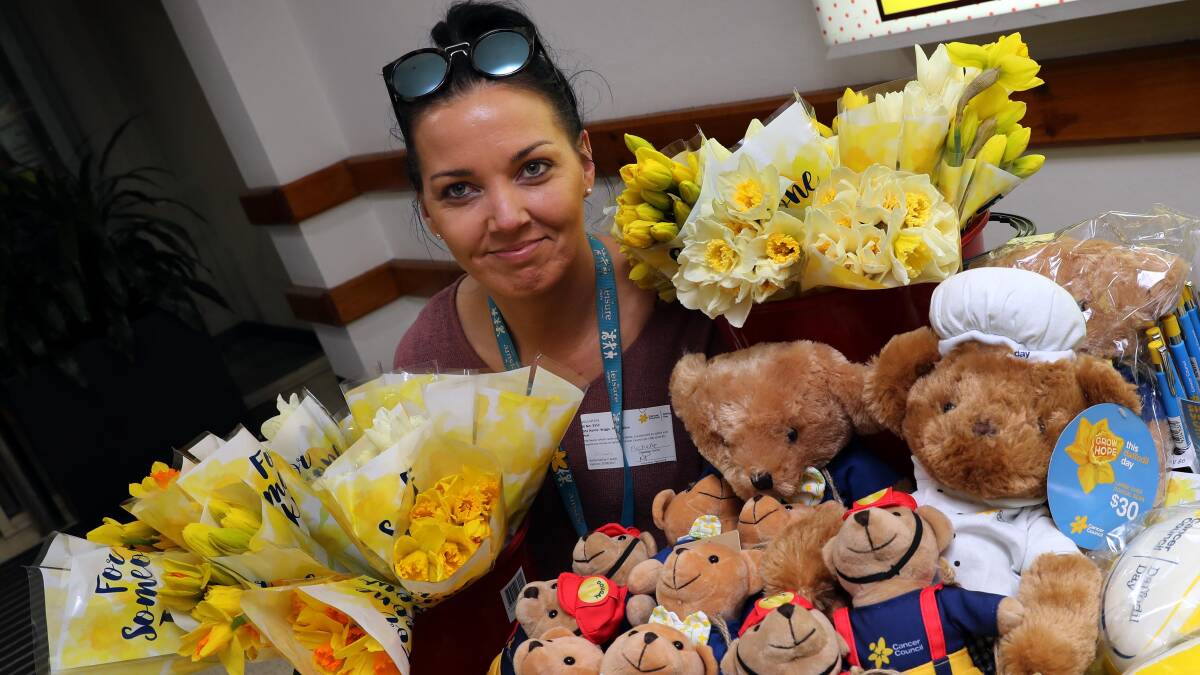 Leisure Company support worker Michelle Patterson at last year's Daffodil Day.