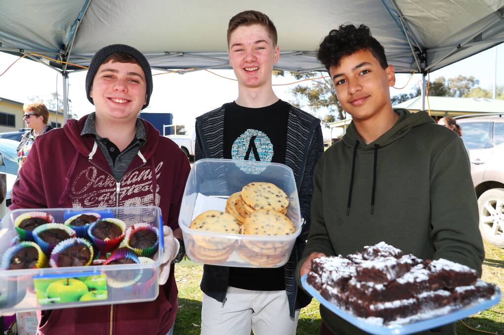 Ethan Smith, Michael Nixon and Youhanna Wahba at last year's Markets by the Lake. Picture: Emma Hillier