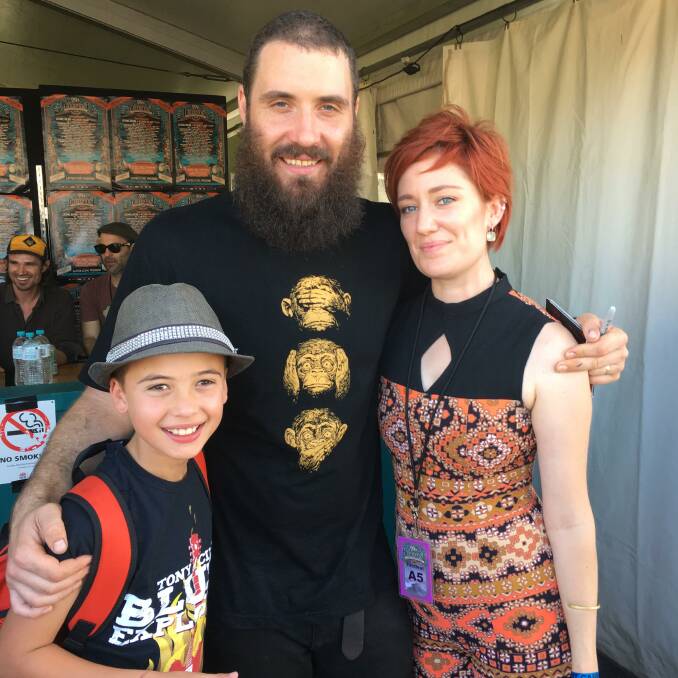 Rory Phillips met with William Crighton and his wife Julieanne Crighton in 2018 at the Blues Fest. Picture: Contributed