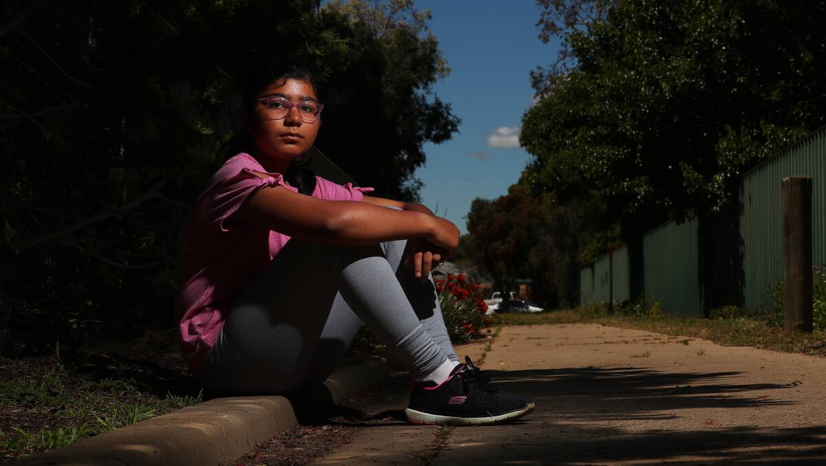 BRIGHT FUTURE: 10-year-old Ariba Omar hopes to be able to feel safe using the laneways with her parents. Picture: Emma Hillier