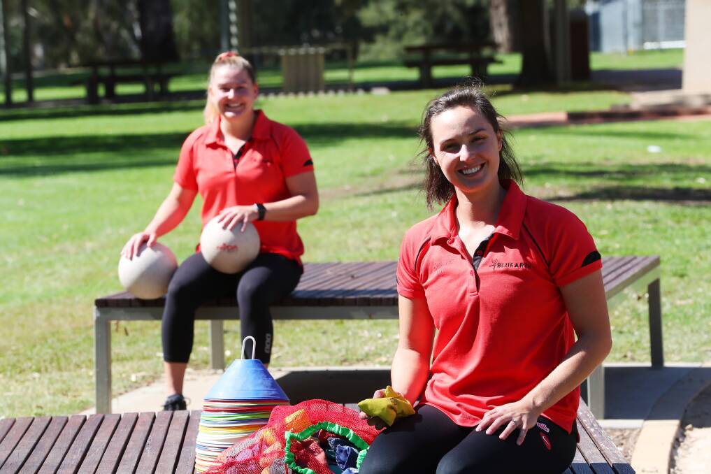STAY ACTIVE: Kelsey Leaver and Sarah Argus say movement is key to a healthy body and mind during times of stress such as the COVID-19 pandemic. Picture: Emma Hillier