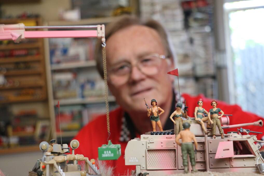 Kent Odegard is getting ready to display his creations at the Scale Model Show. Picture: Jessica McLaughlin
