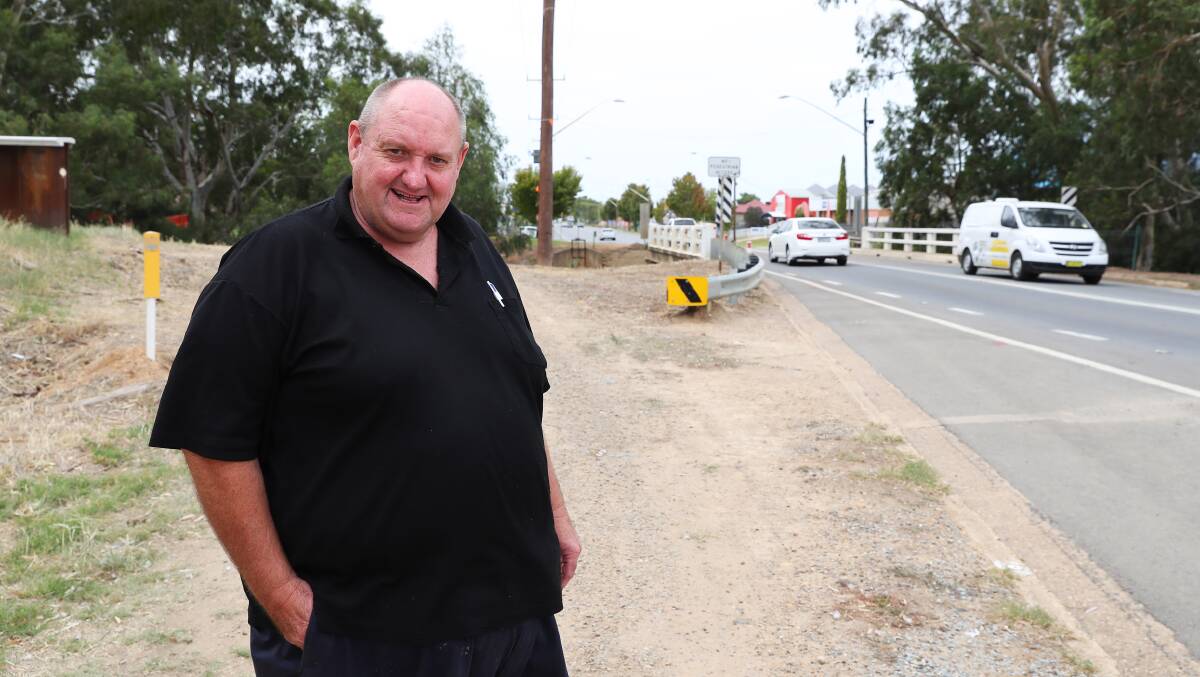GOOD NEWS: Peter Rex, who regularly drives the stretch of the Sturt Highway over Marshall's Creek, is thrilled to hear the upgrade is a step closer to completion. Picture: Emma Hillier