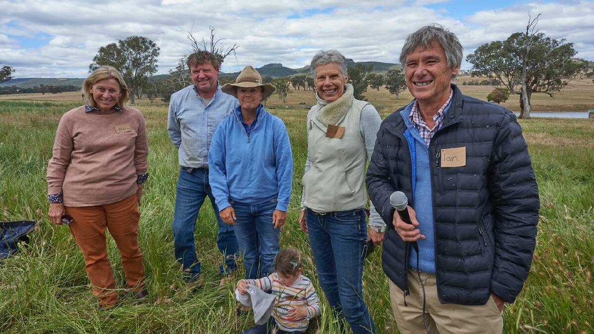 ON THE LAND: Regenerative farmers Jill Coghlan, Bill & Joy Wearn, Gill Sanbrook and Ian Coghlan at last weeks Earth Canvas open day at Gerogery. Picture: Contributed